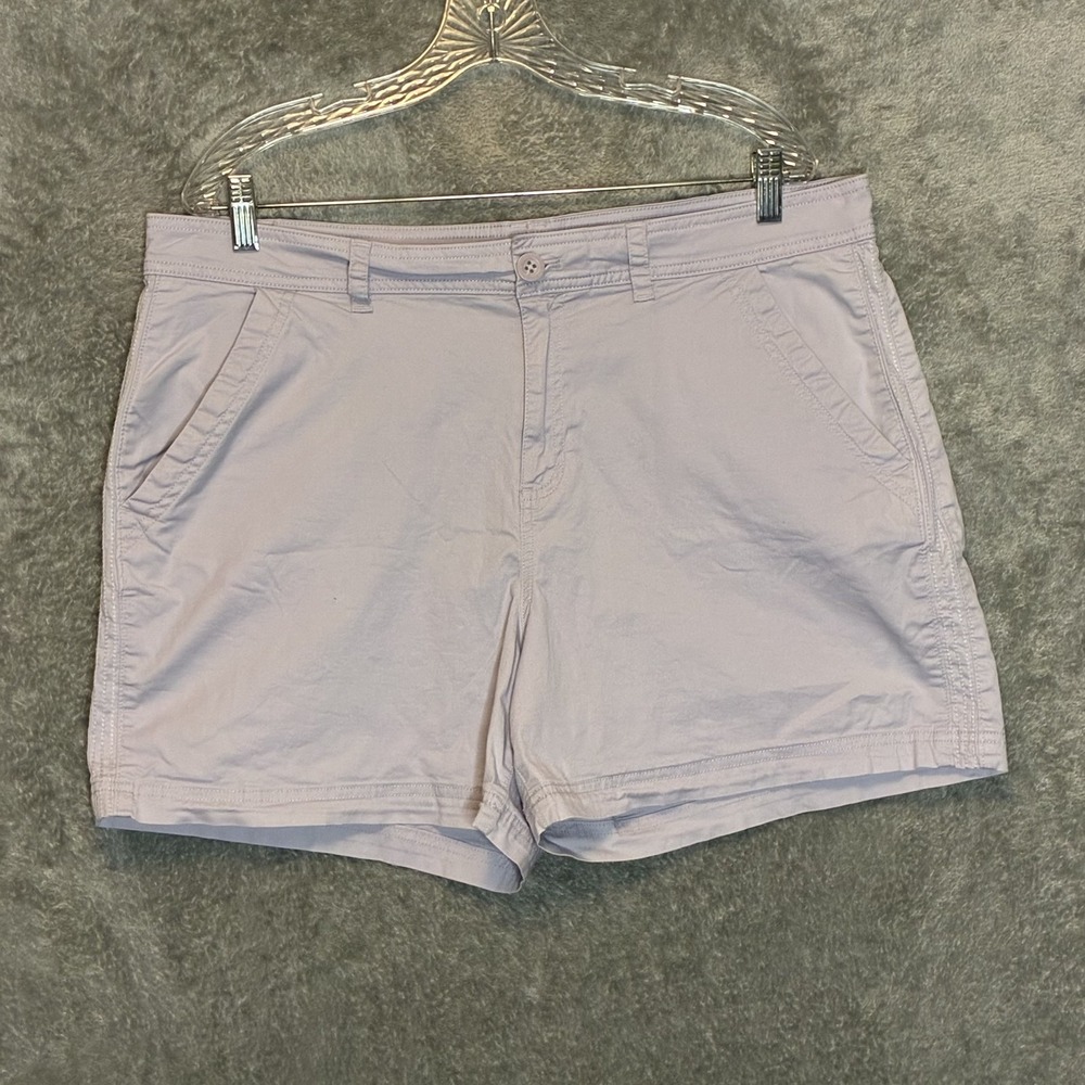 Eddie Bauer Womens Softened Legend Wash Shorts 16 Outdoorsy Hiking Classic Chino